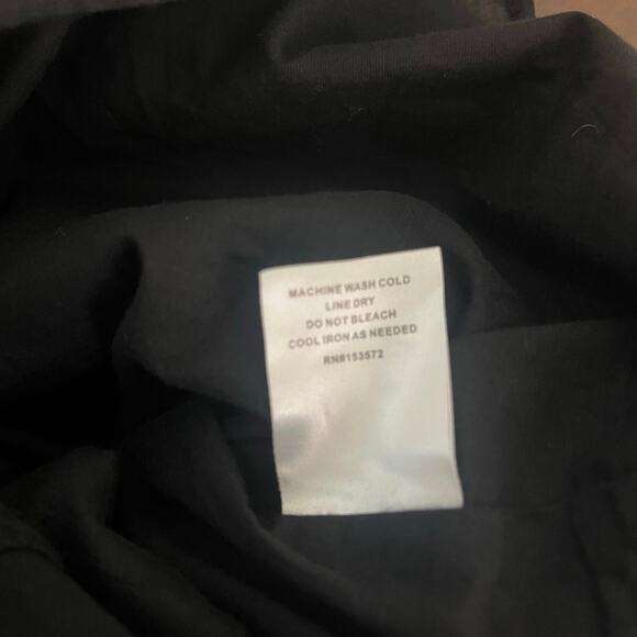 Bohme Black Short Sleeve Cinched Waist Mid Dress Size Large - Picture 10 of 10